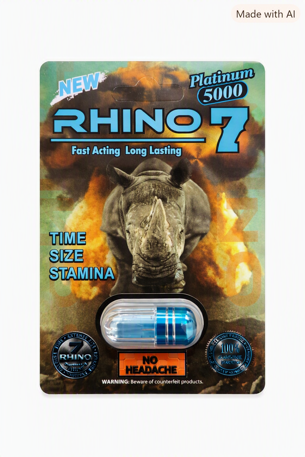 RHINO 7 50000K COMPATIBLE CON ALCOHOL
